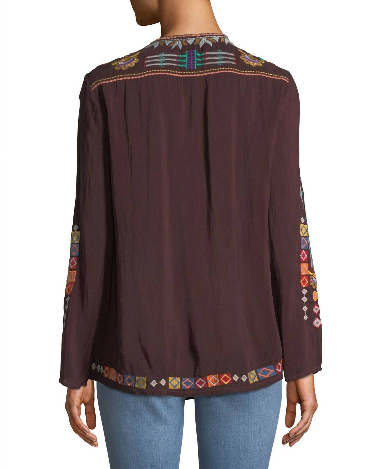 Johnny Was - Free Spirit Embroidered Georgette Blouse