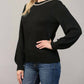 Fate - Chain Trimmed Open Back Sweater
