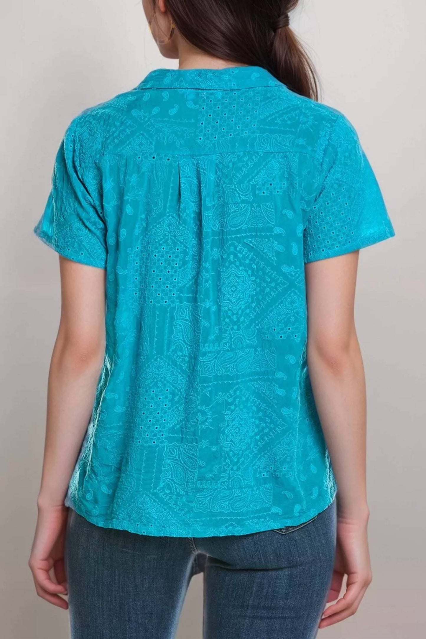 Johnny Was - Andreia Copper Button Up Blouse