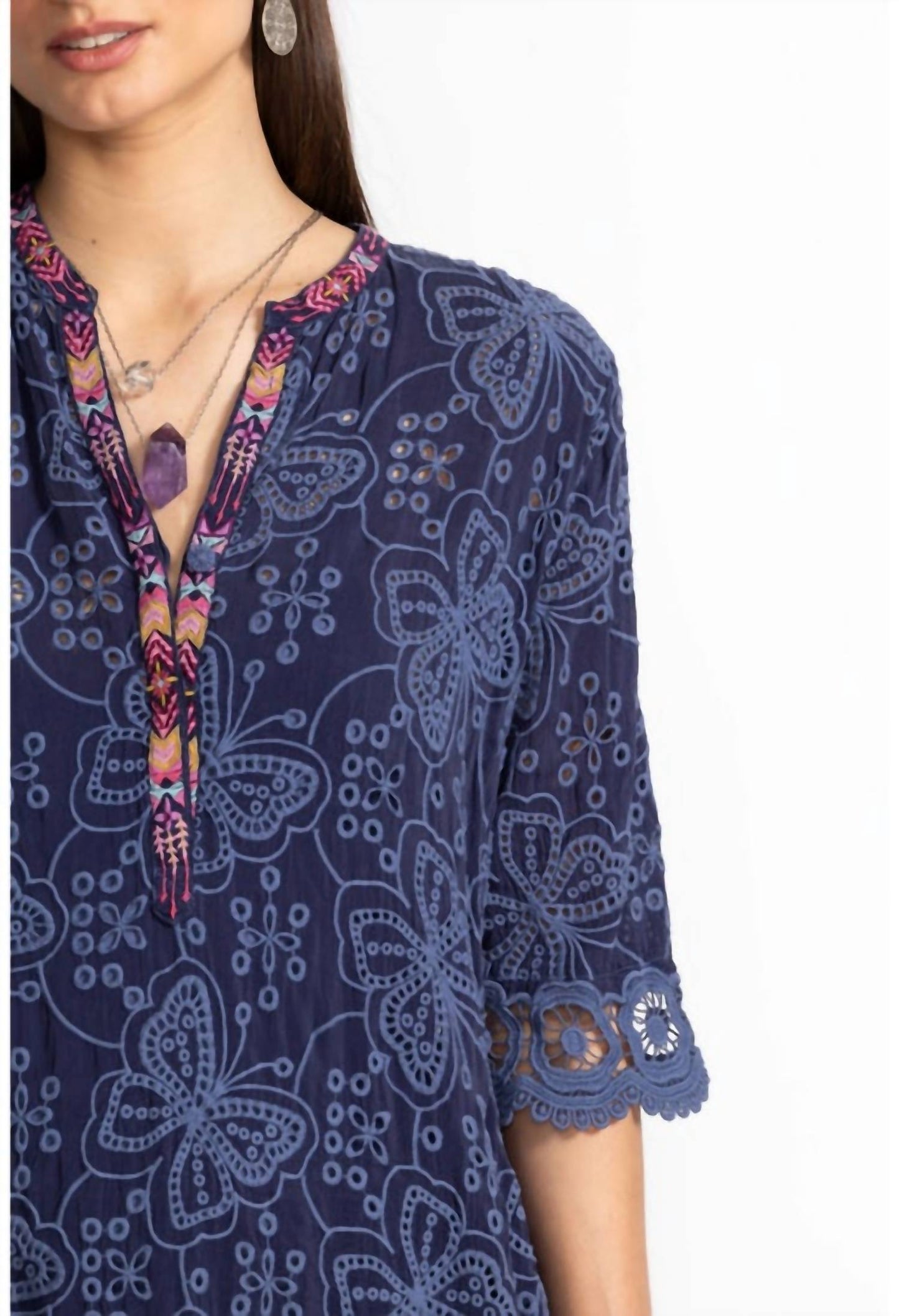 Johnny Was - MALFI MANDARIN COLLAR DRESS