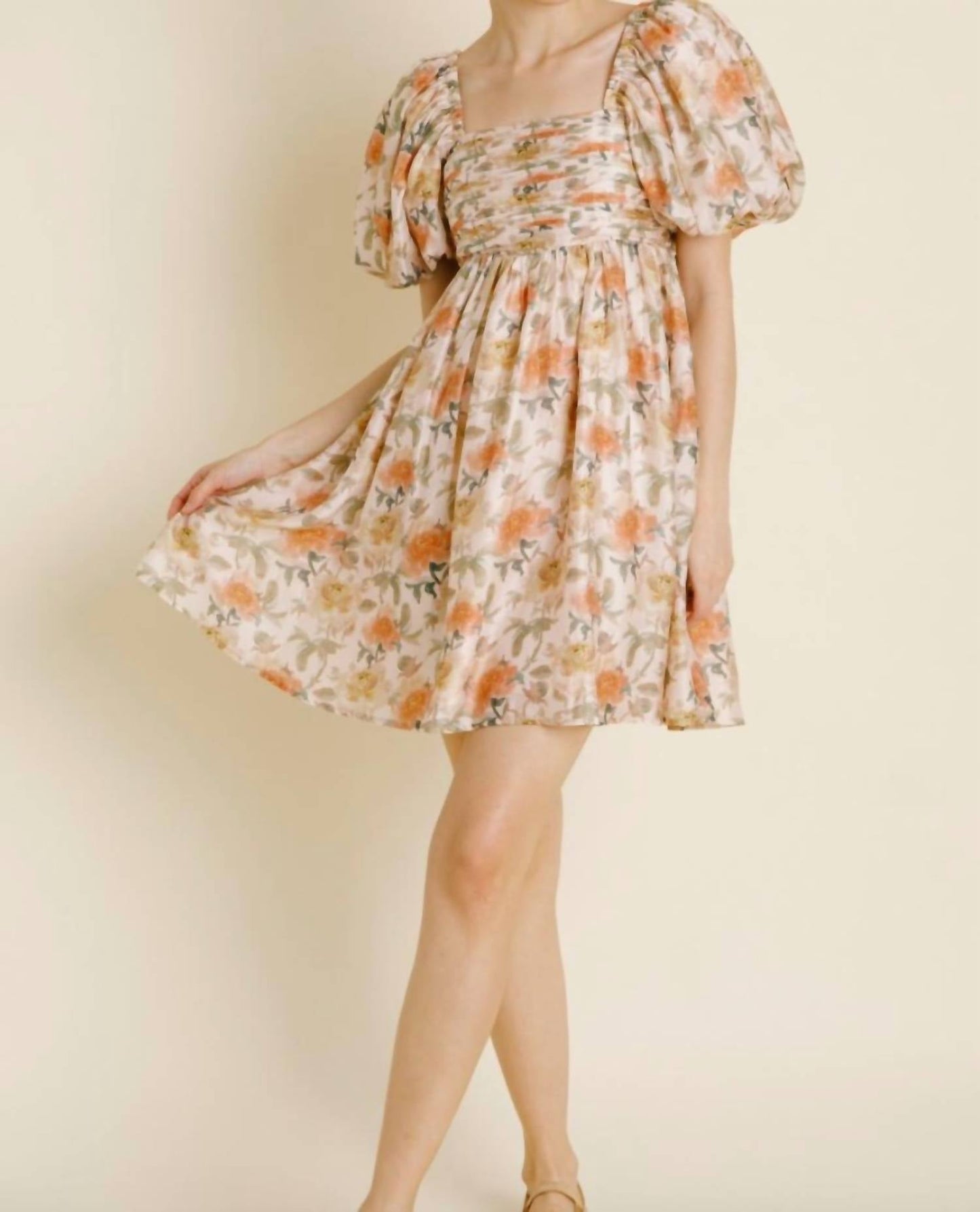 Aureum - Ruched Shirred Mini Dress