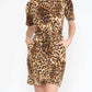 Burgundy Apparel - Animal Print Dress