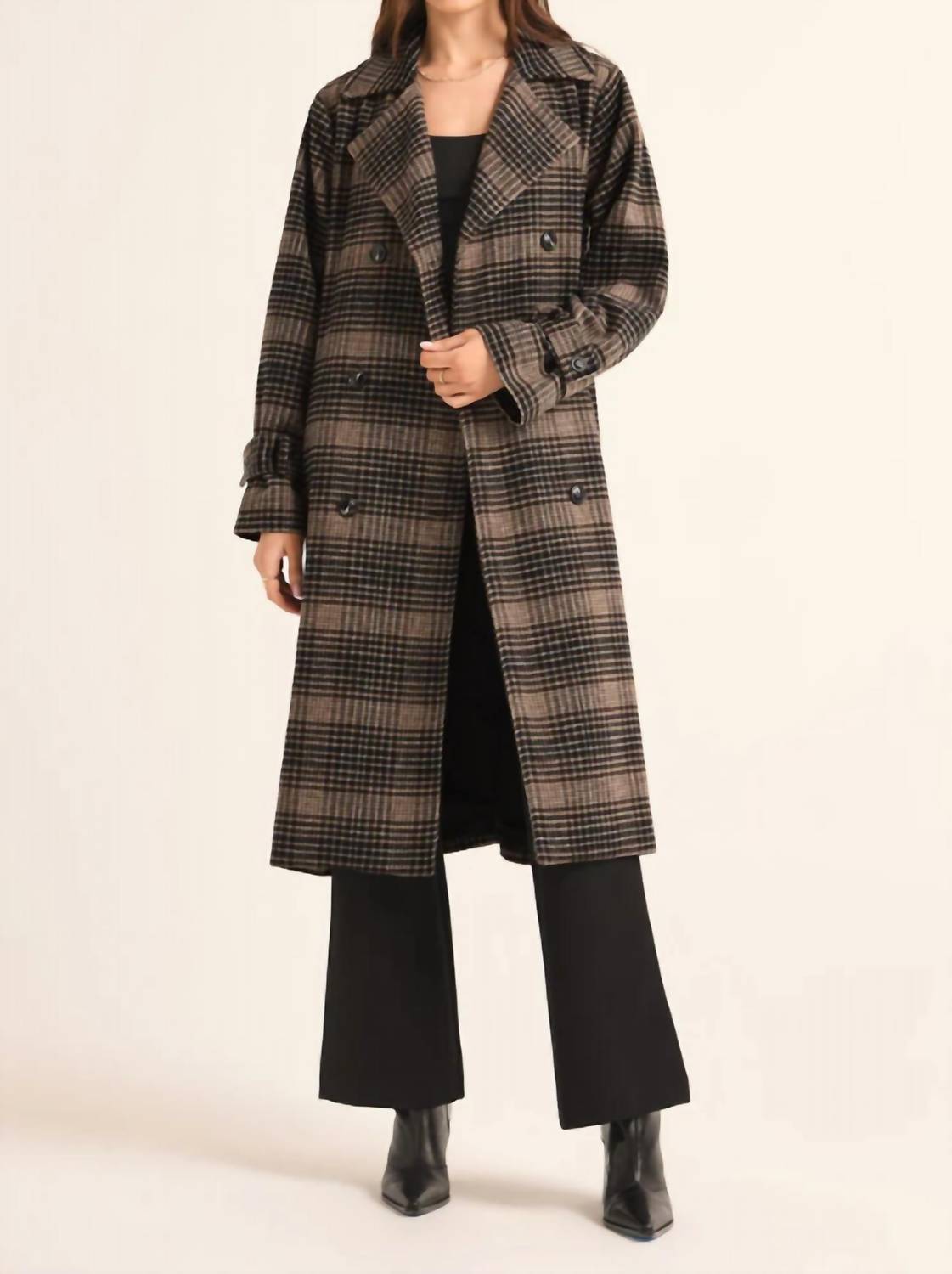 Z Supply - Women's Jackie Plaid Trench Coat