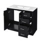 Bathroom Vanity With Sink Combo, Storage Cabinet, Freestanding Set With 3 Drawers & Soft Closing Doors
