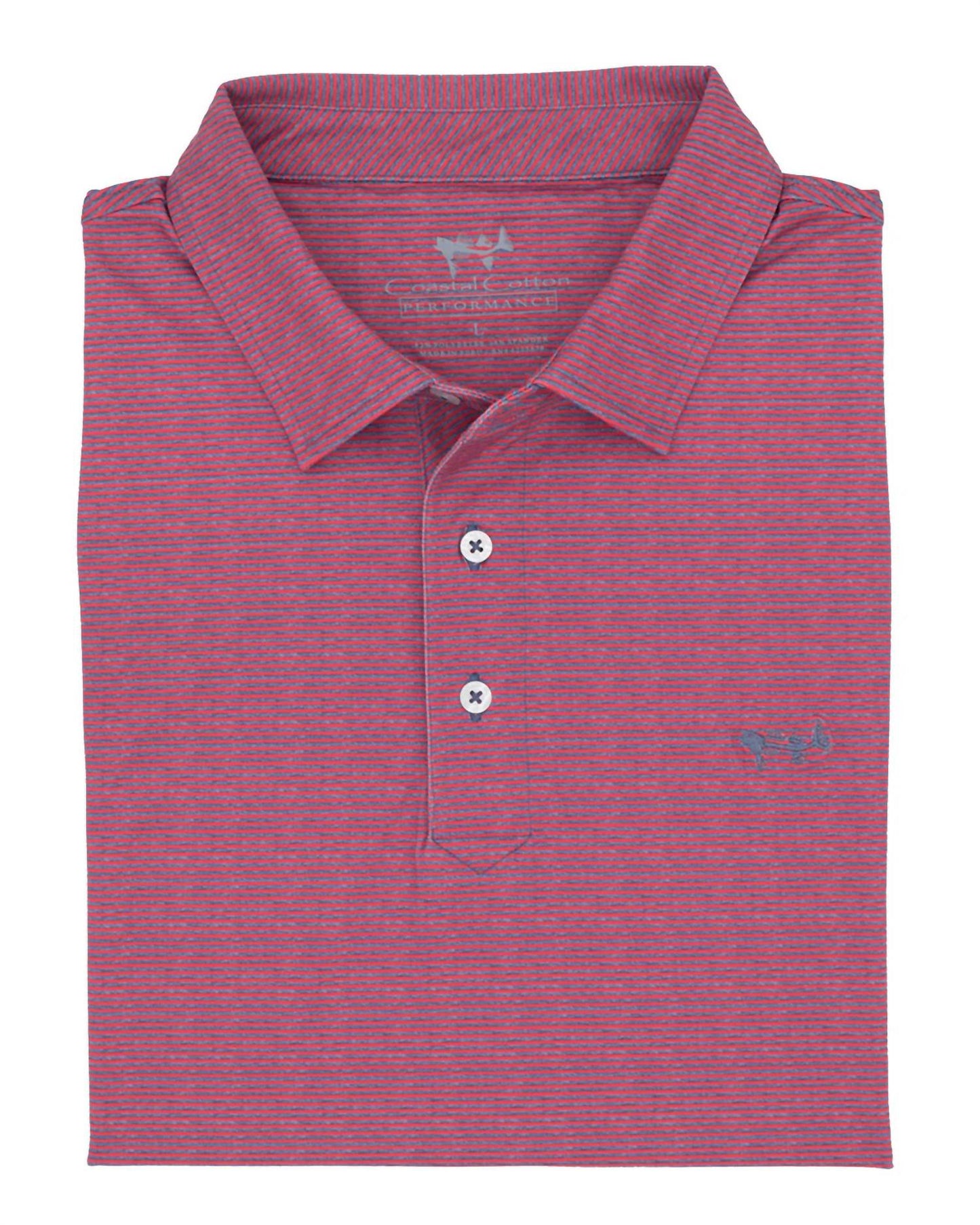 Coastal Cotton - Short Sleeve Performance Stripe Polo