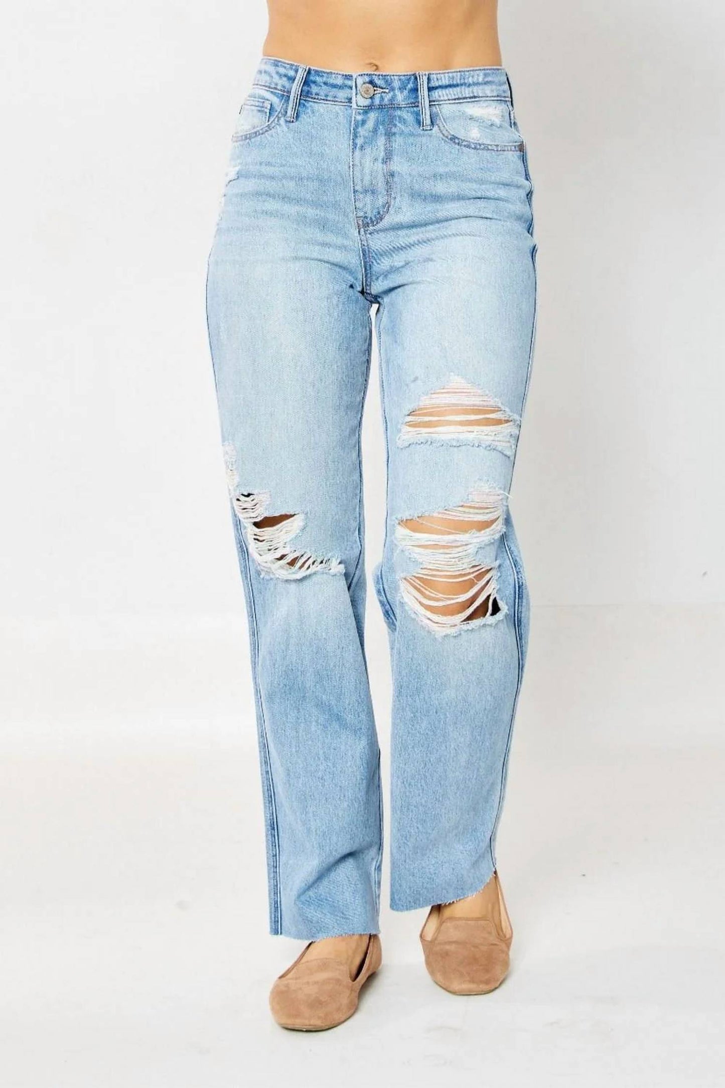 Judy Blue - Rigid Magic 90's Destroy Straight Jean
