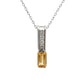 .06ct Citrine Diamond Fashion Pendants 10KT White Gold
