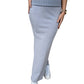 Dipped Shop - Hip Wrap Maxi Knit Skirt