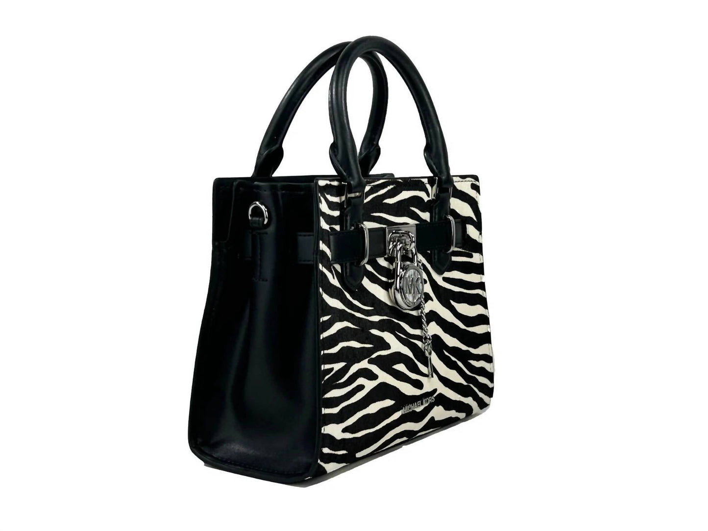Michael Kors - Women's Hamilton Leather Zebra Print Satchel Crossbody