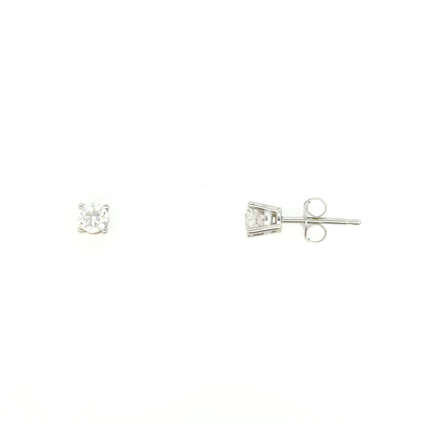 Aamiaa - 0.40 Carat Natural Diamond Round Brilliant Stud Earrings