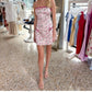 B.Right - Grace Floral Flare Mini Dress