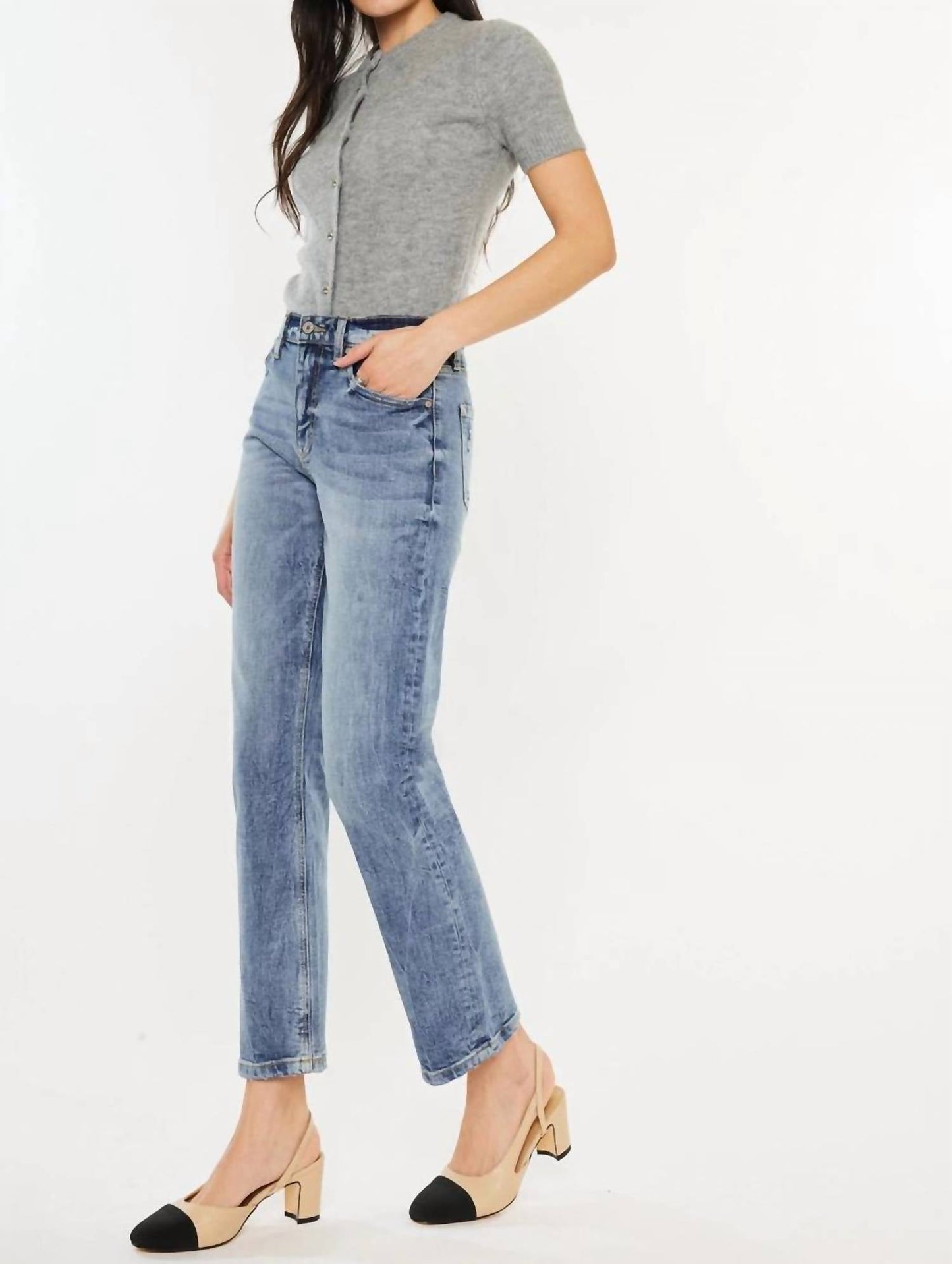 Kancan - Finished Hem Straight Leg Jean