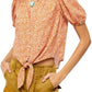 Free People - Celia Print Short Sleeve Blouse