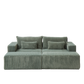 87' Oversized Sectional Lounge Chaise with Plush Corduroy Fabric