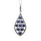 .58ct Sapphire Diamond Fashion Pendants 14KT White Gold