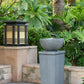 Zen Bowl Water Fountain Outdoor Bird Feeder and Garden Feature