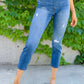 Judy Blue - Mid Rise Light Destroyed Boyfriend Jeggings