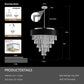 18-inch Modern Crystal Chandelier with Black Velvet Shade