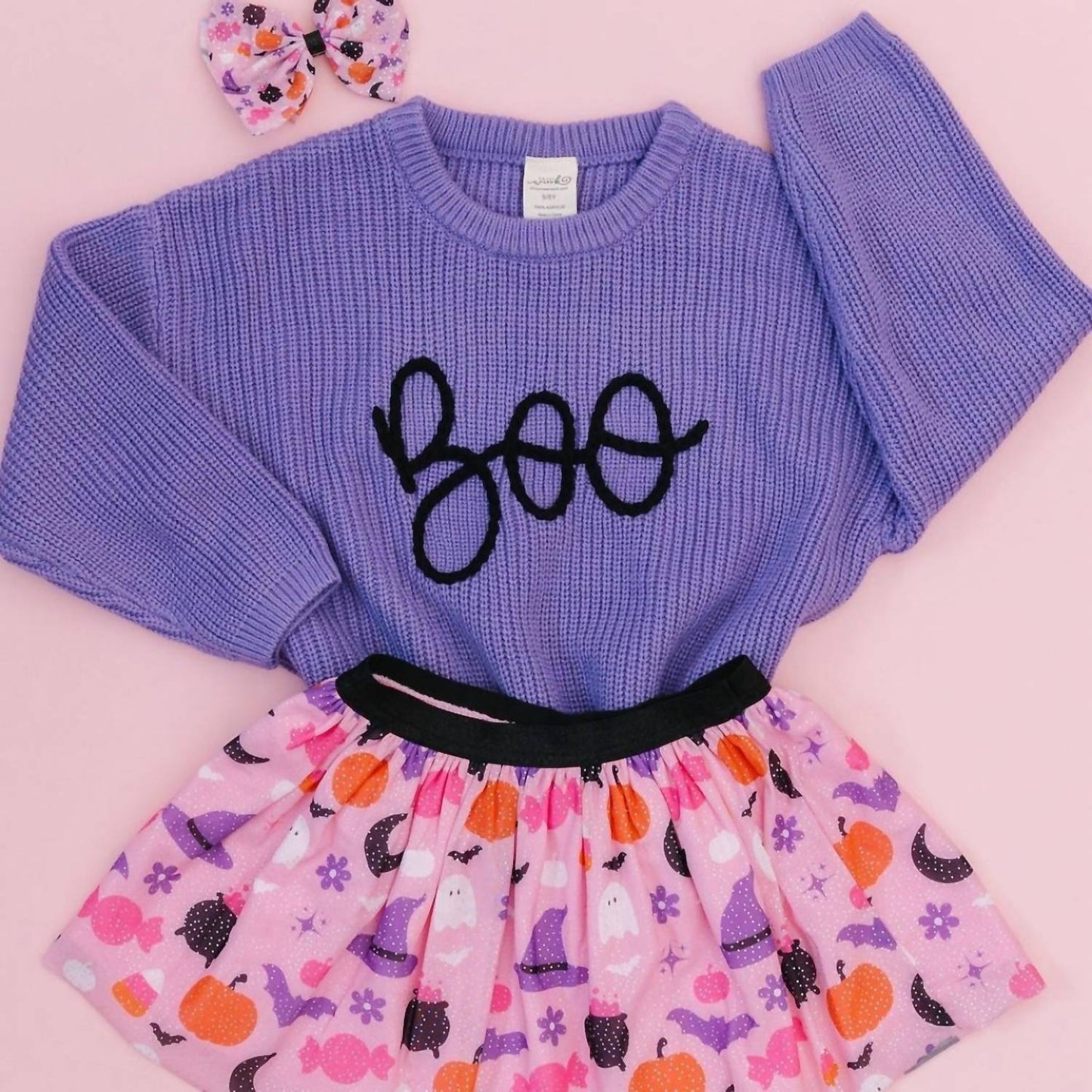 Sweet Wink - Boo Yarn Knit Halloween Sweater