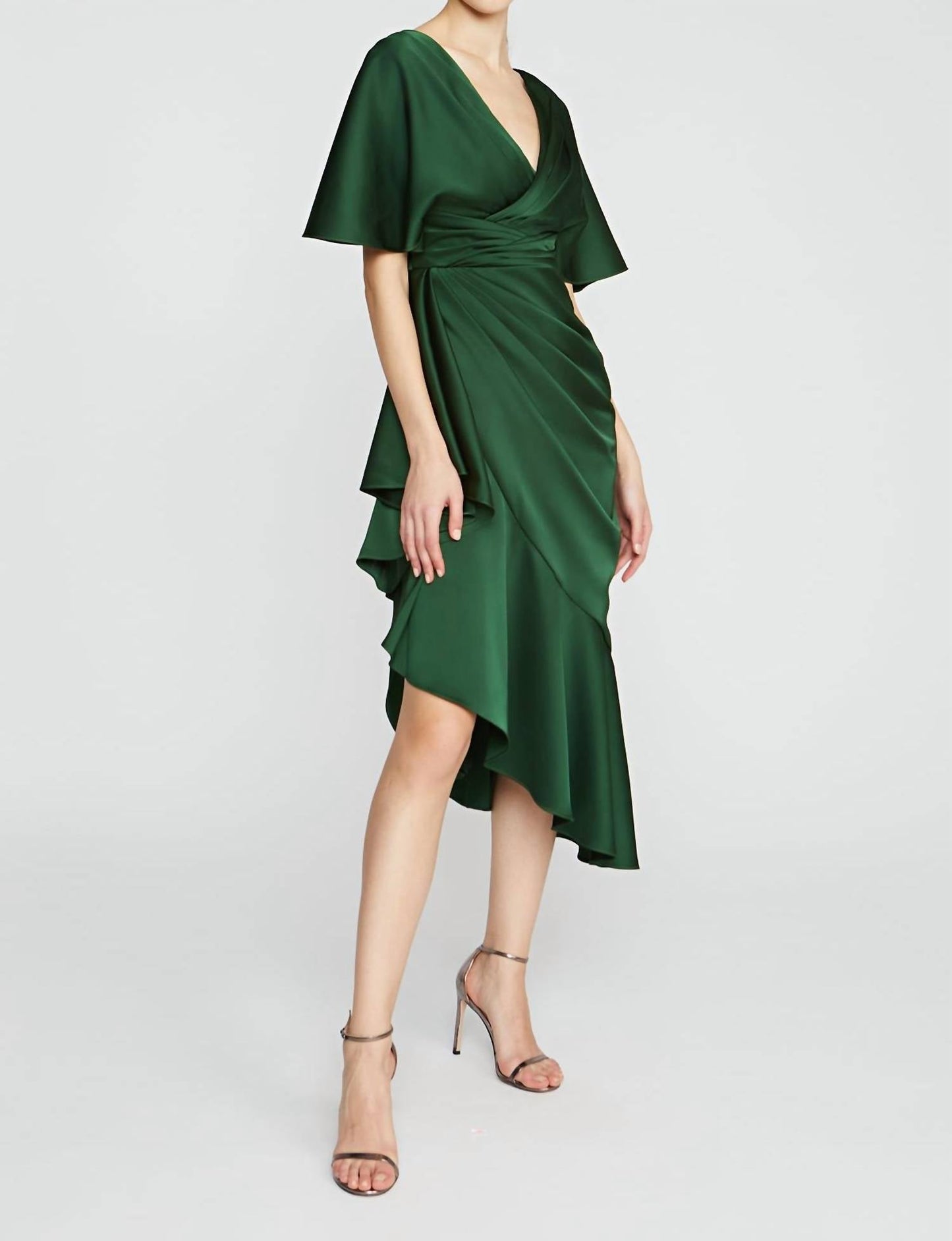Theia - Gwen Asymmetric Ruffle Dress