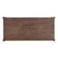 Rustic Brown Wood Coffee Table with Turned Spiral Legs and Lower Shelf