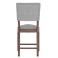 Set of 4 Mid-Century Modern Linen Upholstered Bar Stools