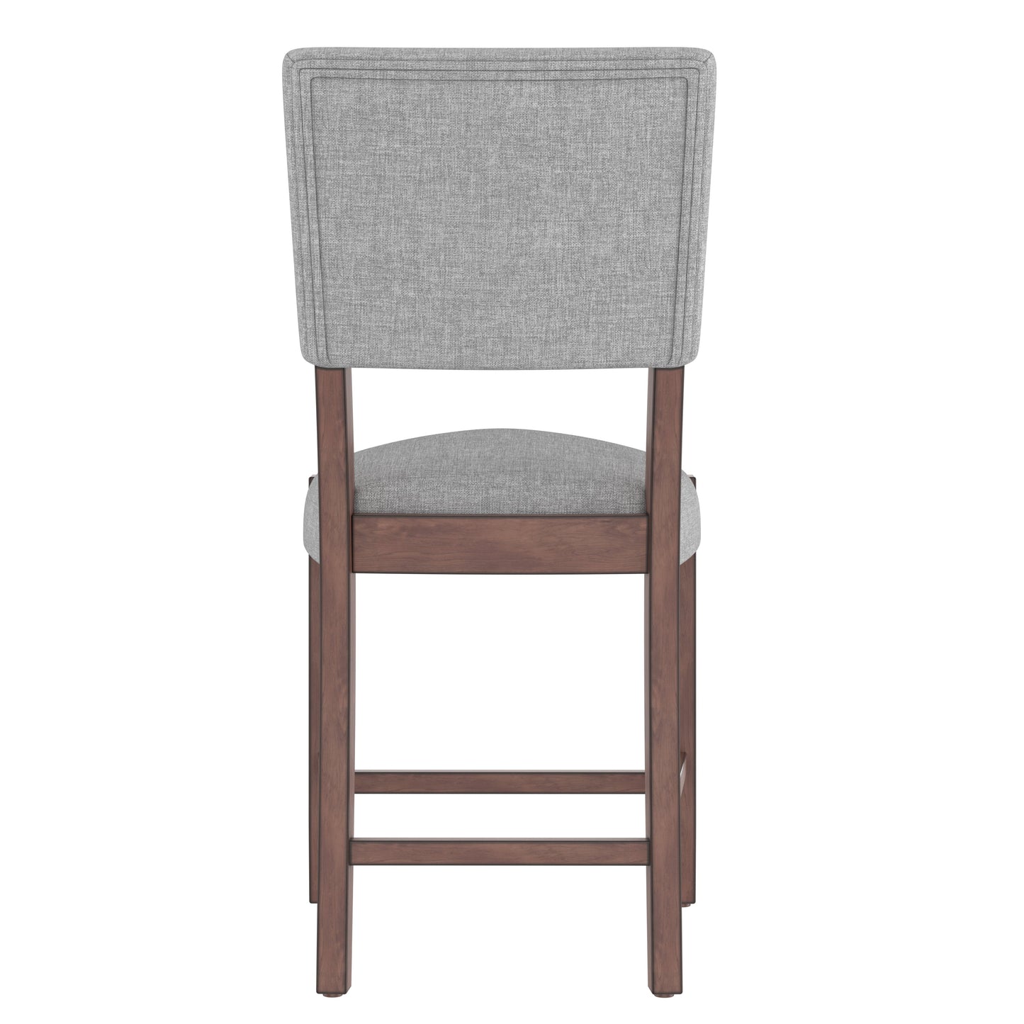 Set of 4 Mid-Century Modern Linen Upholstered Bar Stools