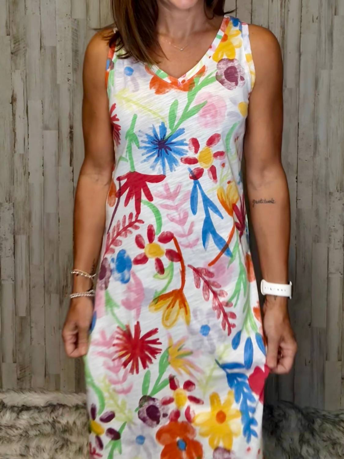 Charlie B - Sleeveless V-neck Dress