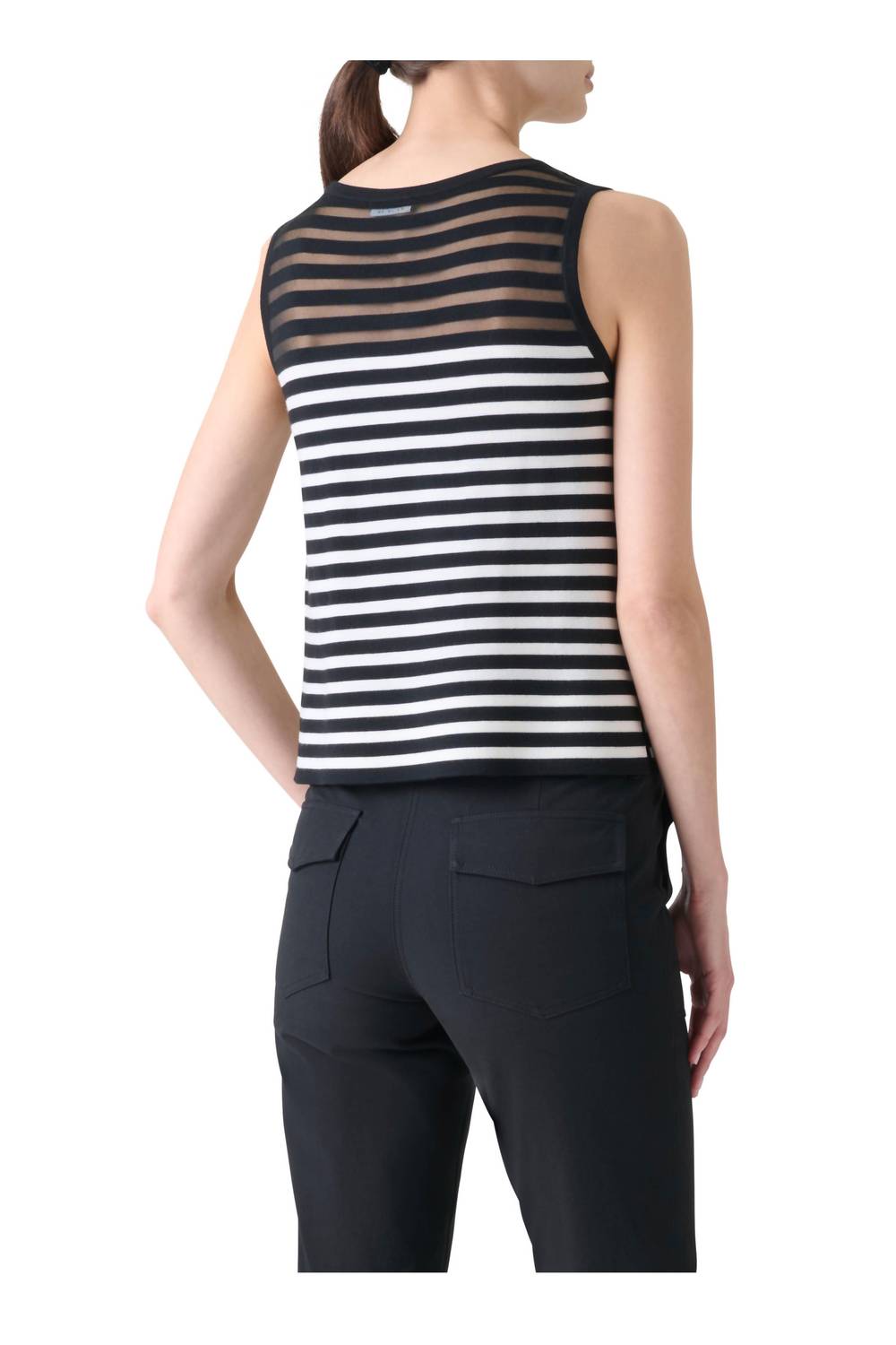 Akris Punto - Kodak Stripe Cardi & Sleeveless Tank Sweater Set