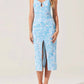 Astr - Palmero Floral Ruched Midi Dress