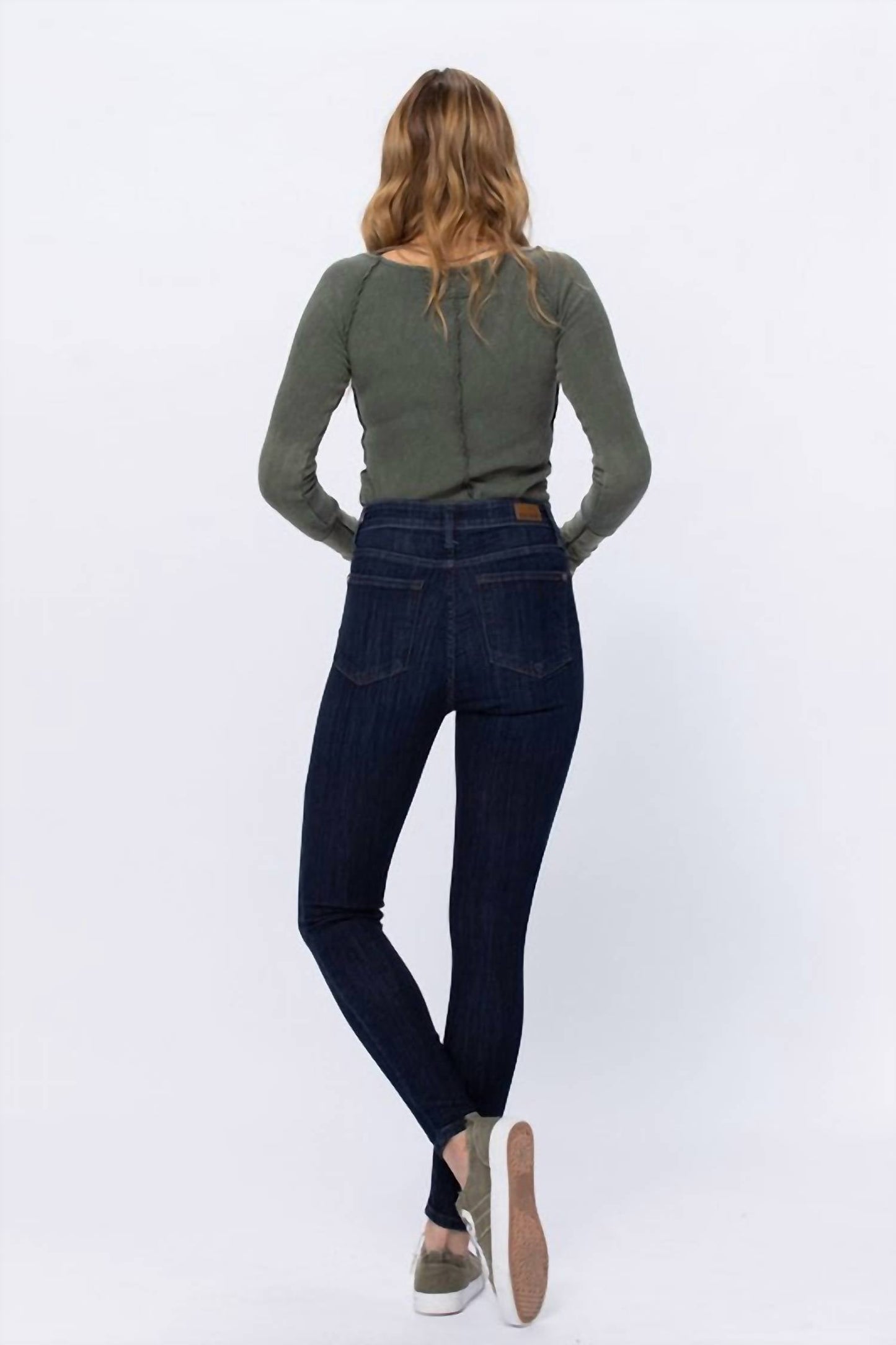 Judy Blue - High Waist Handsand Resin Skinny Jeans