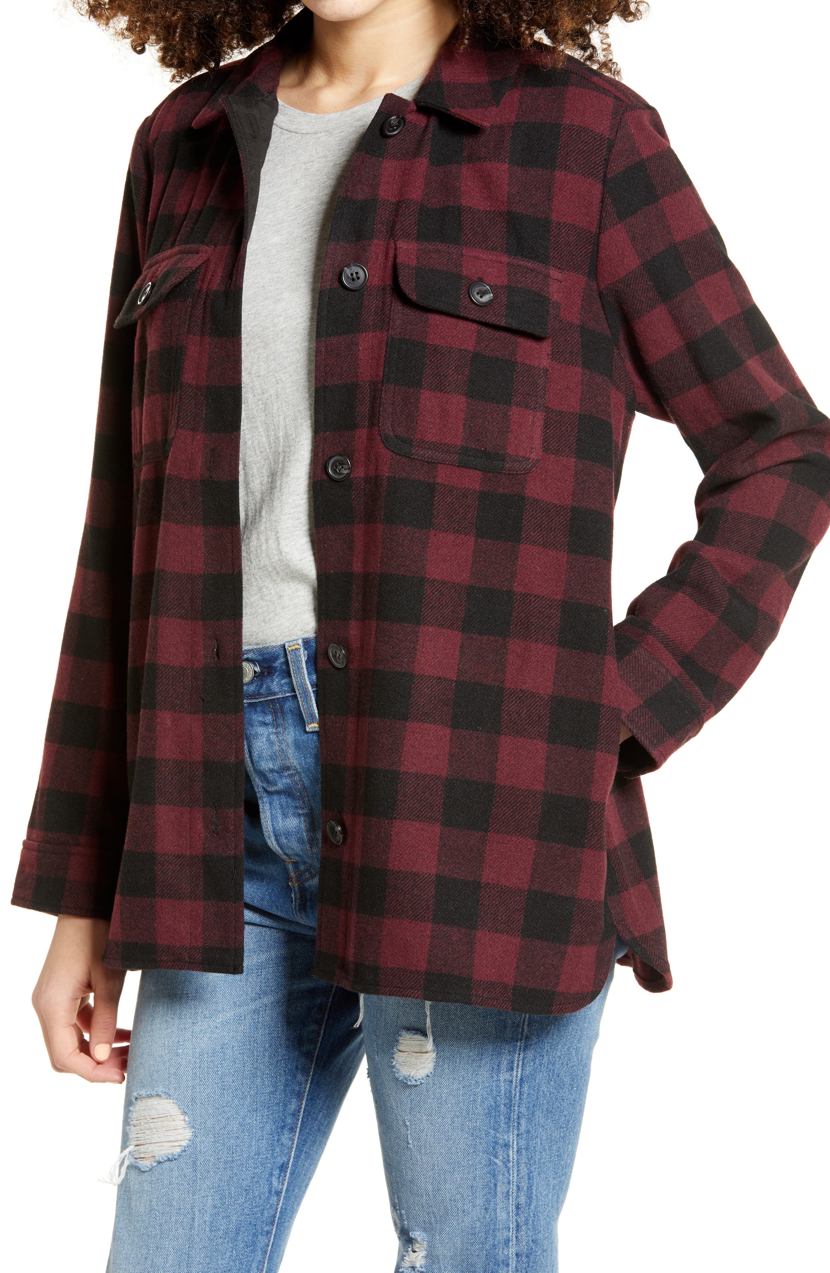womens-burgundy-plaid-flannel-shirt-jacket-x-small