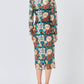2.7 August Apparel - Floral Cut Out Midi Dress