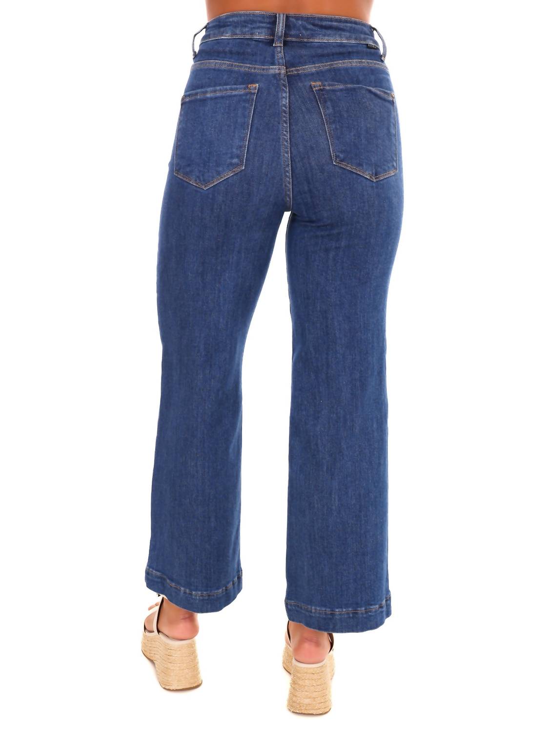 Risen - Close Call High Rise Wide Ankle Jeans