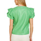 Dolce Cabo - VEGAN FLUTTER SLEEVE TOP
