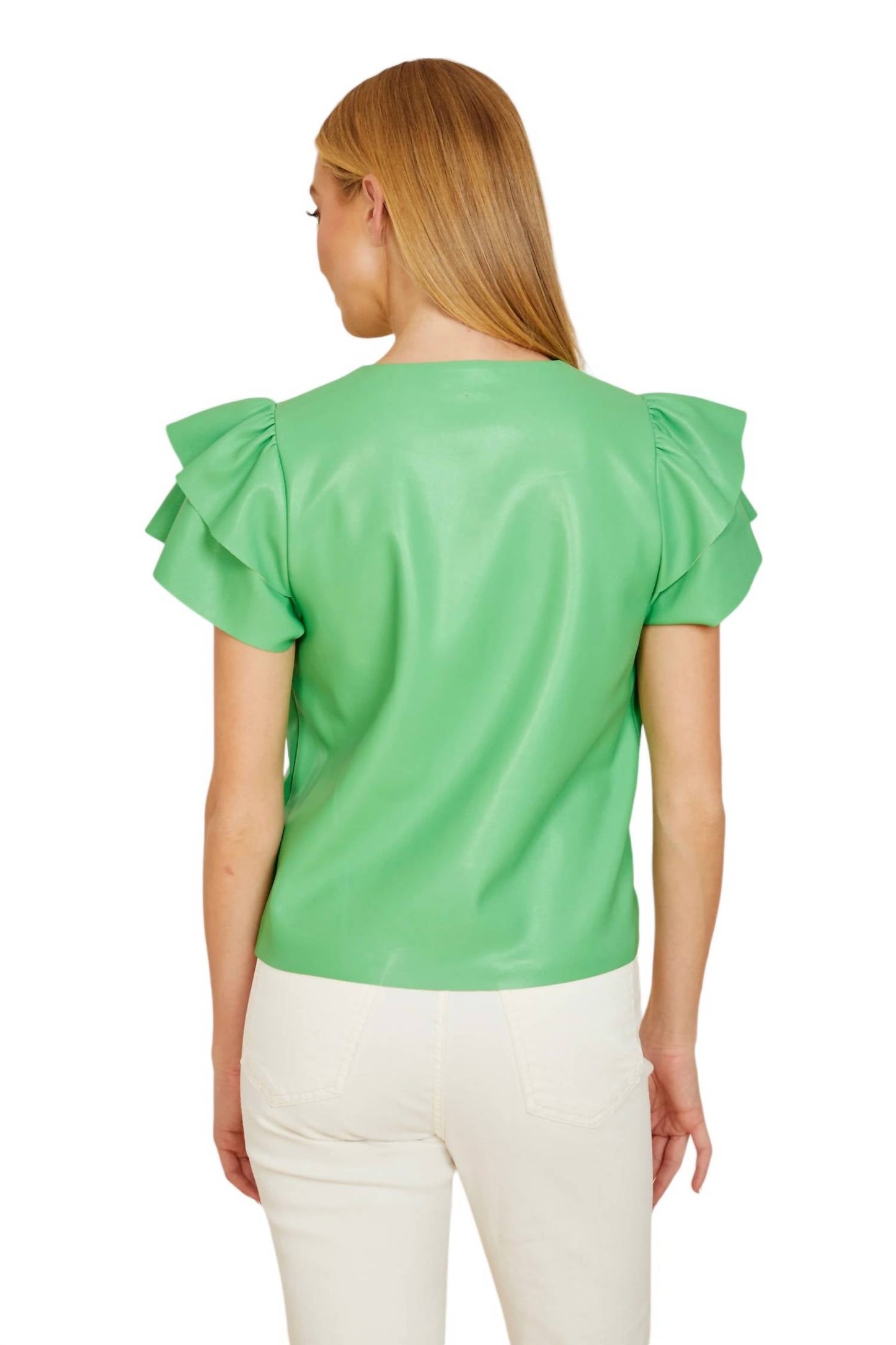 Dolce Cabo - VEGAN FLUTTER SLEEVE TOP