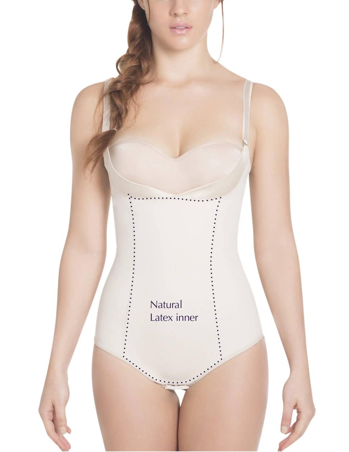Siluets - Slimming Braless Classic Panty Body Shaper With Latex