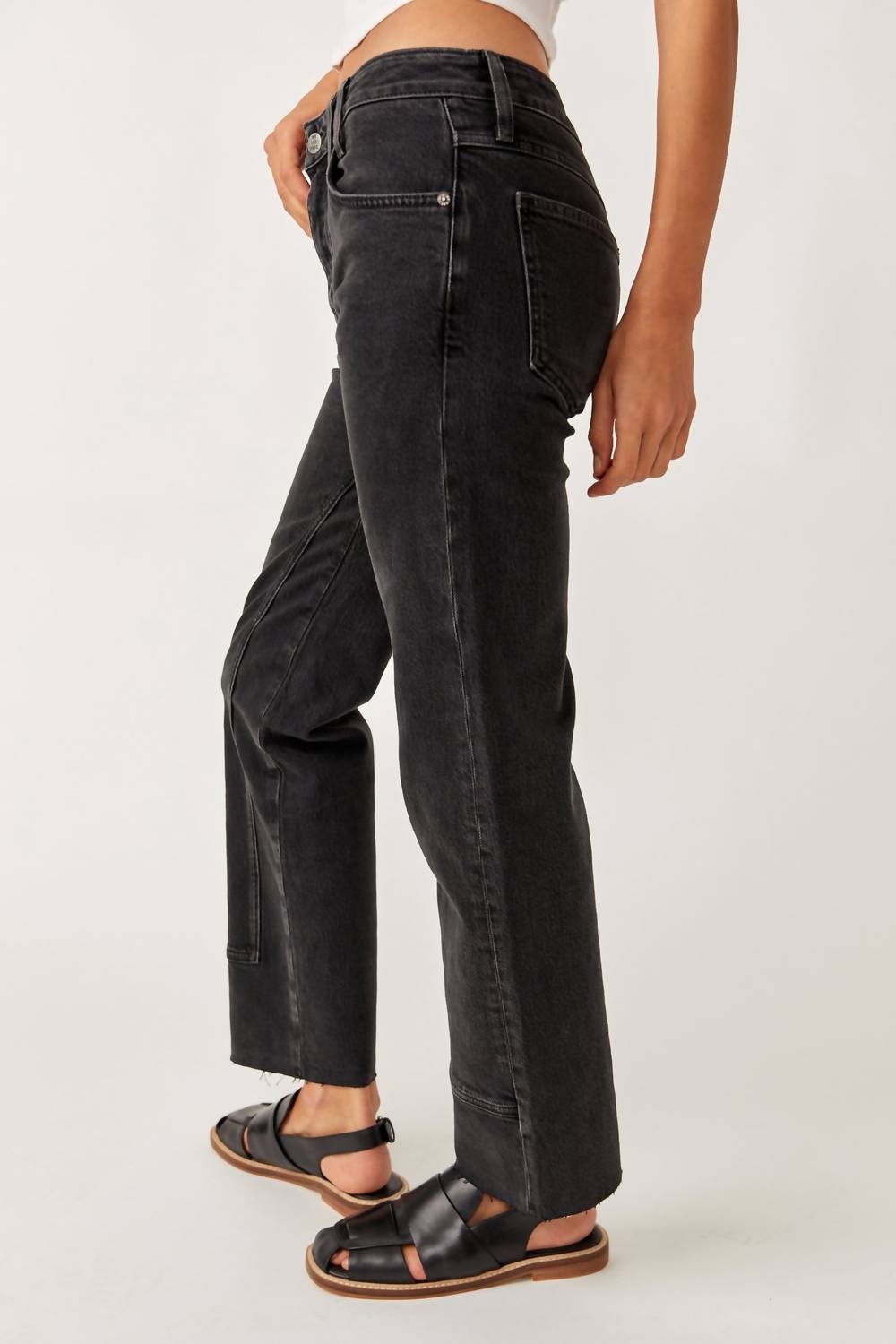 Free People - Risk Taker Mid Rise Straight Jeans