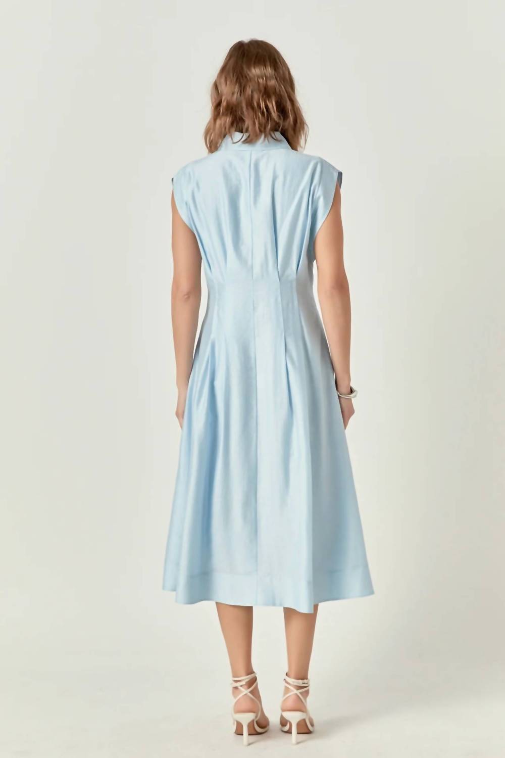 2.7 August Apparel - Contrast Stitch Midi Dress