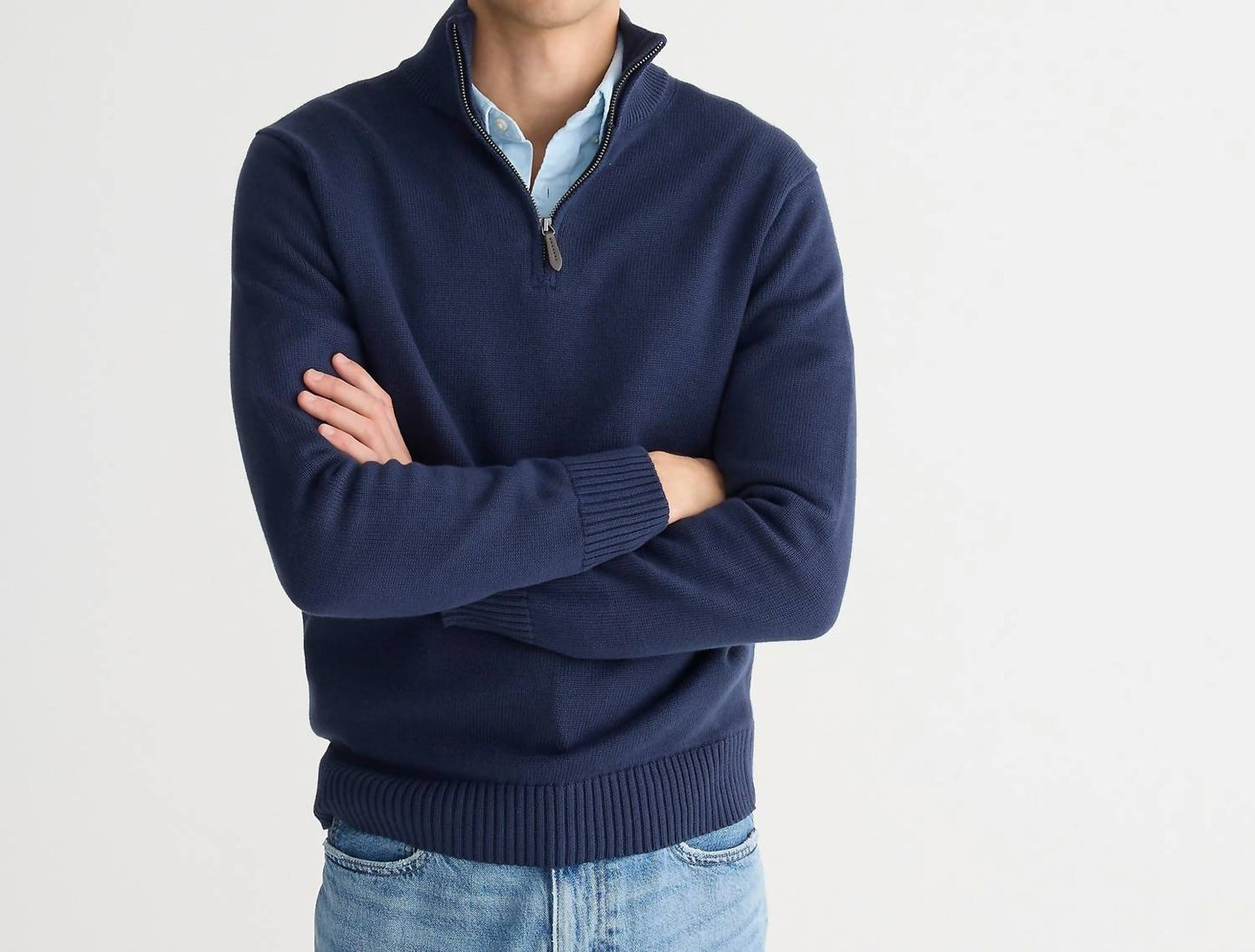 J.Crew - Cotton Half Zip Pullover Sweater