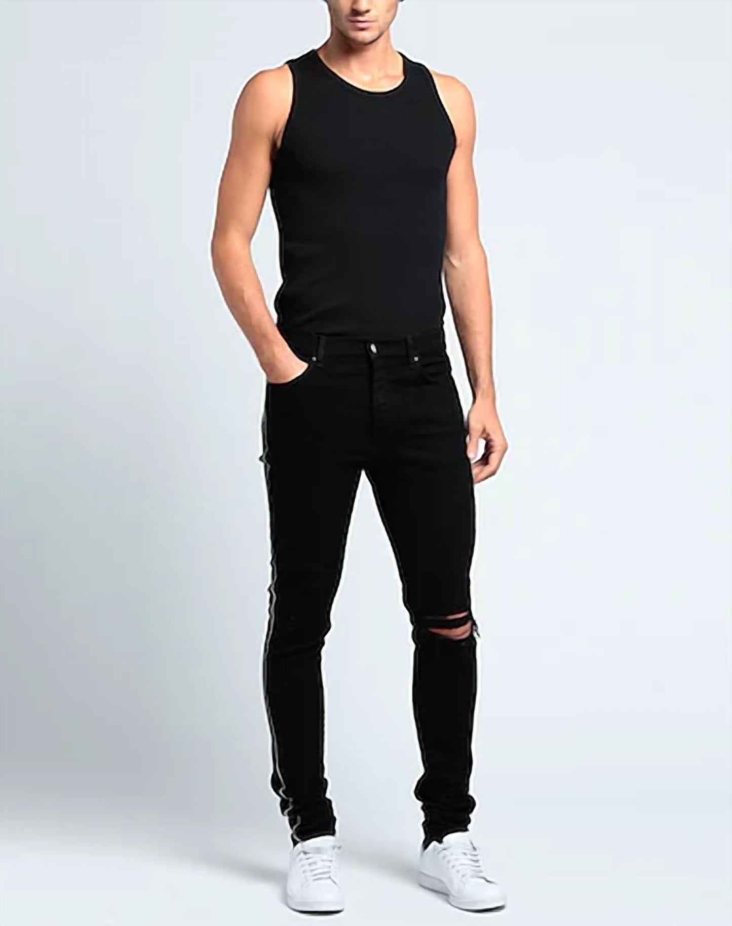 Amiri - Crystal Track Denim Jeans