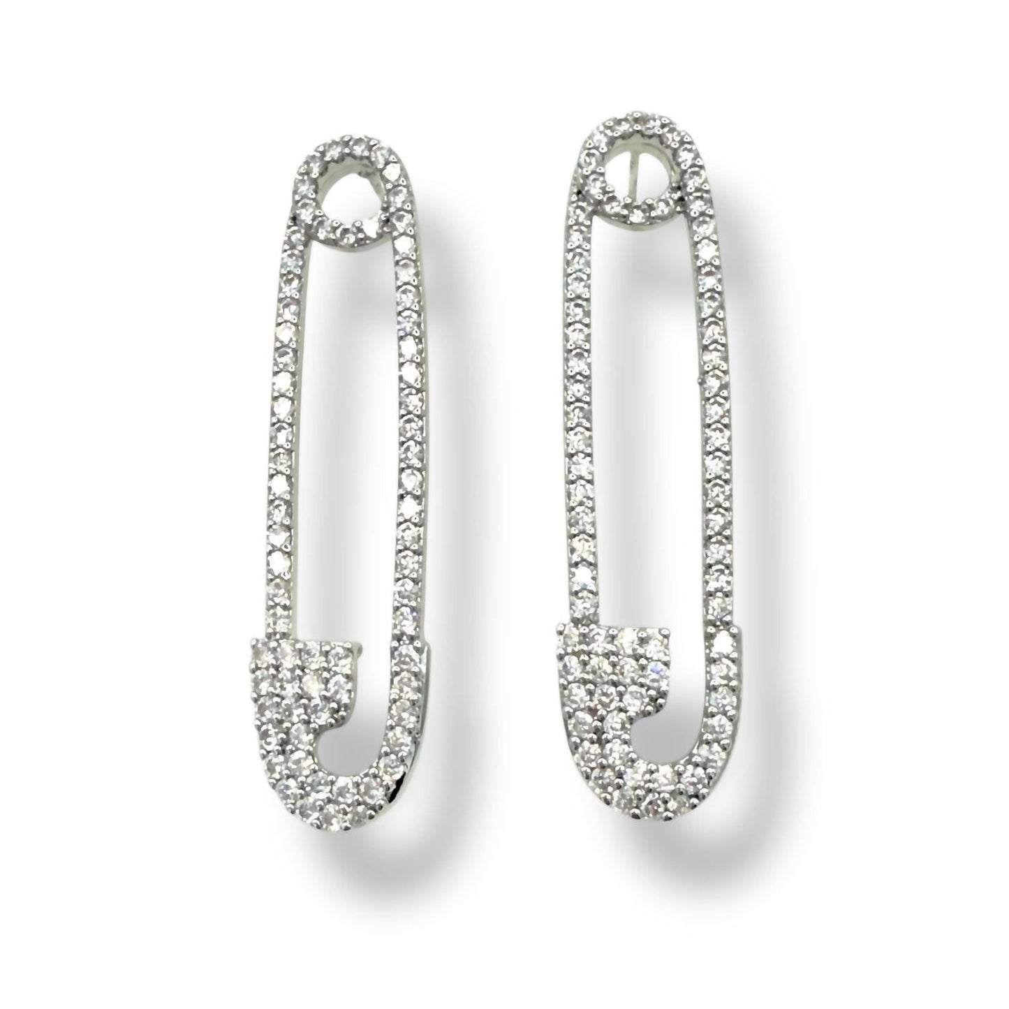 Jagged Halo Jewelry - Women's Safety Pin Earrings