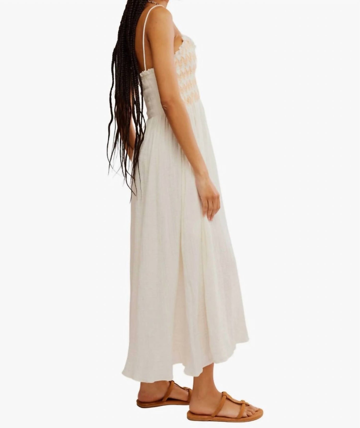 Free People - सॉलिड स्वीट नथिंग्‍स मिडी ड्रेस