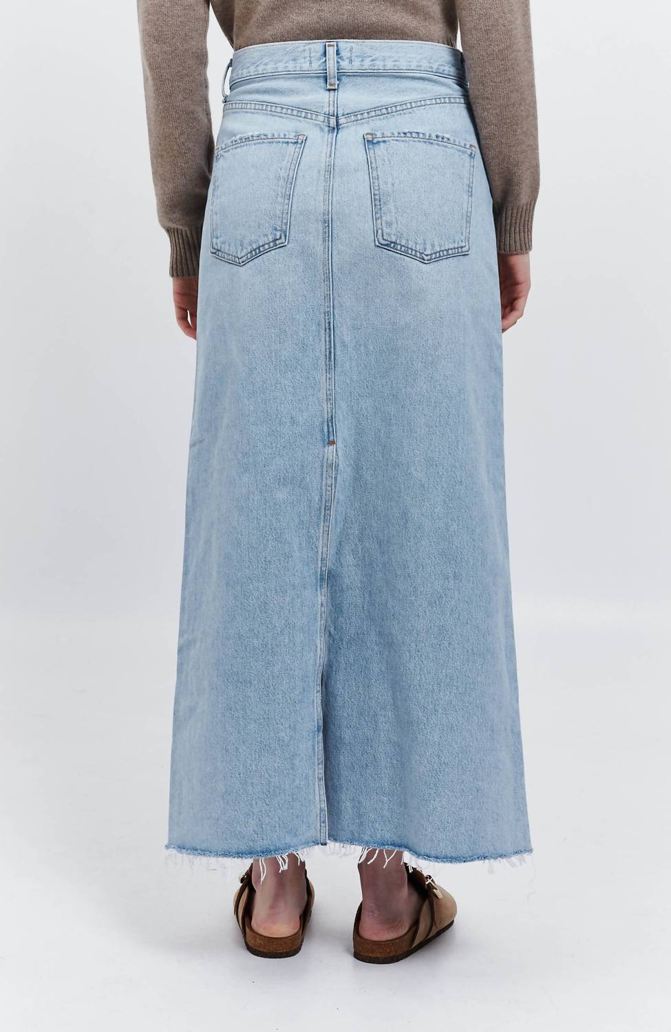 Agolde - Hilla Mid-rise Back-slit Maxi Skirt