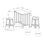 3 Piece Dining Set, Counter Height, Rectangular, Small, Contemporary & Modern