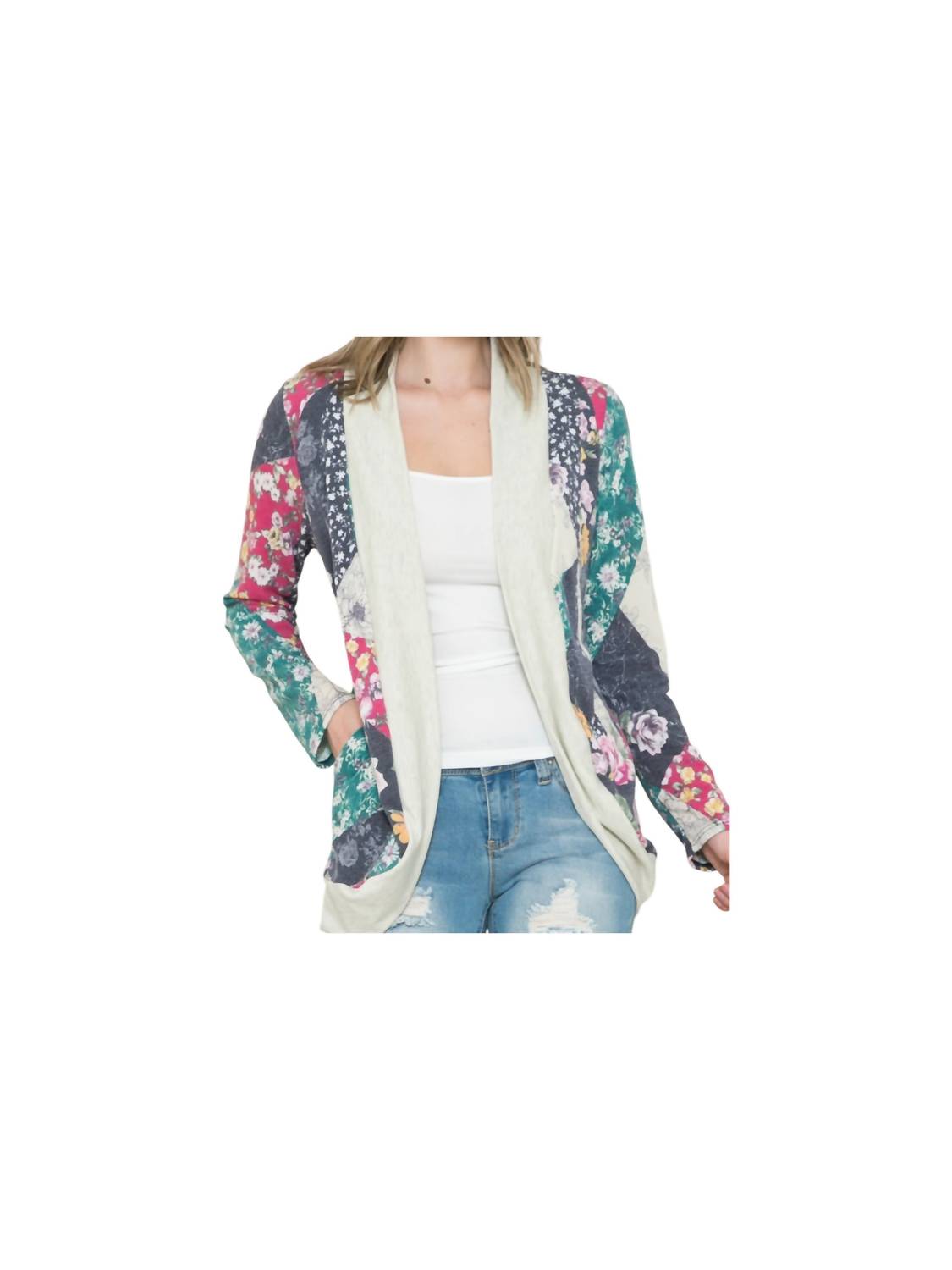 Acting Pro - Floral Long Sleeve Cardigan