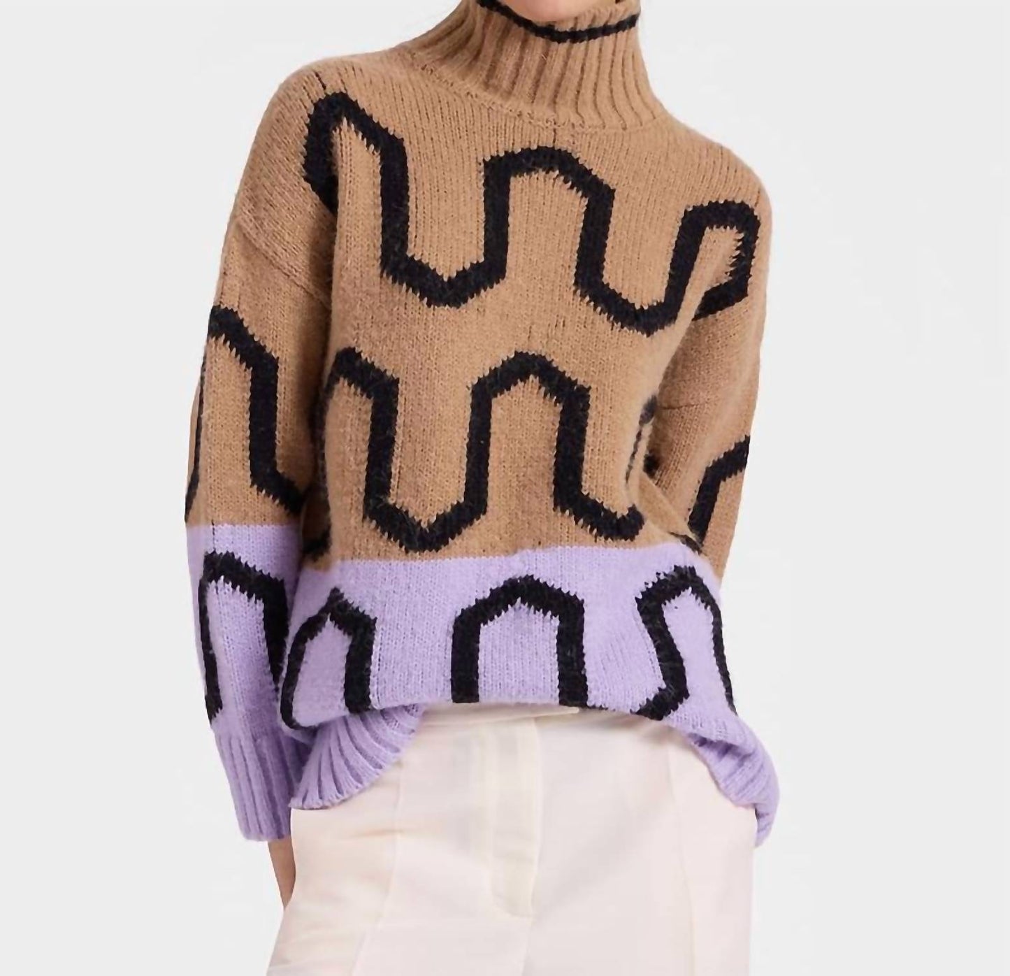 La Doublej - Comber Print Turtleneck