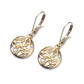 14K Gold and Sterling Silver Lever-Back Celtic Earring