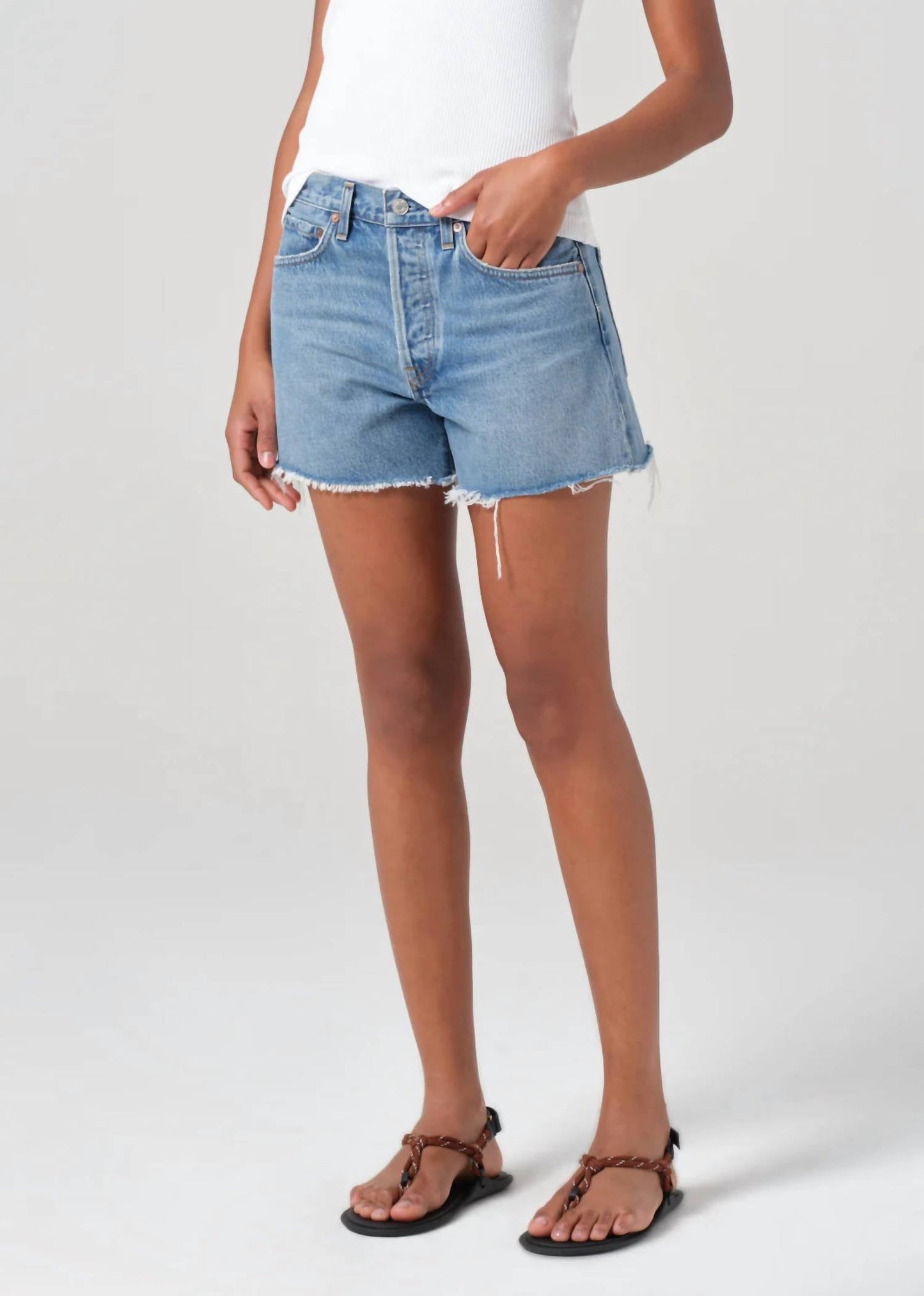Agolde - Parker Long Jean Shorts