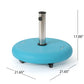 Wheelie Round Umbrella Base With Stainless Steel Holder
